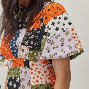 Nasty Gal patchwork Midi